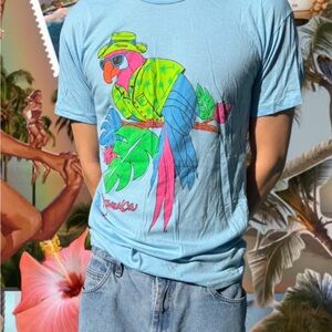 Vintage 80s/90s Jamaica Parrot Graphic Tee - Single Stitch XL